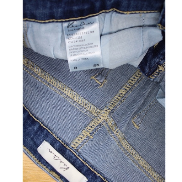 KanCan Frayed Raw Hems Mini Jean Denim Skirt 3 25 Preowned - Picture 8 of 9